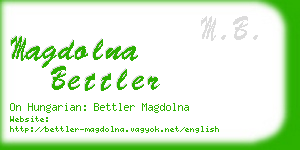 magdolna bettler business card